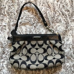 Coach Black Canvas Wristlet